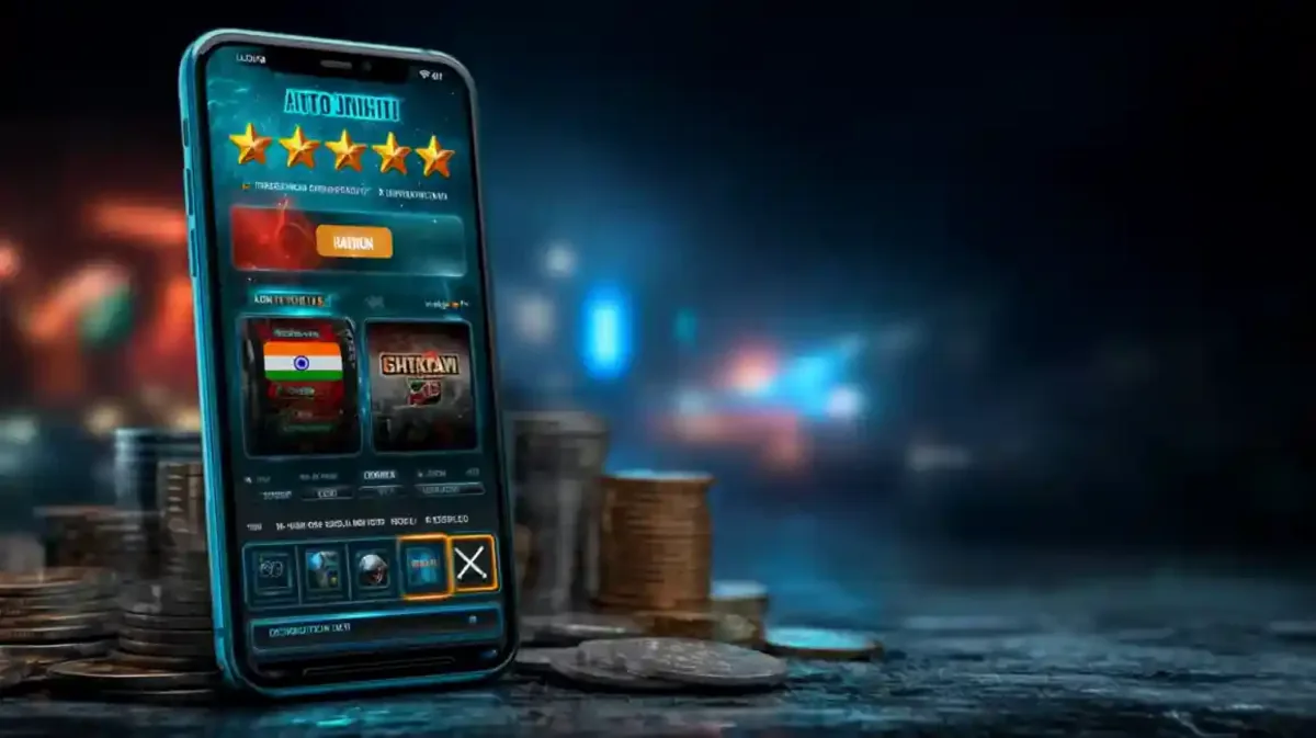 Smartphone displaying the casino app store page with download and install options