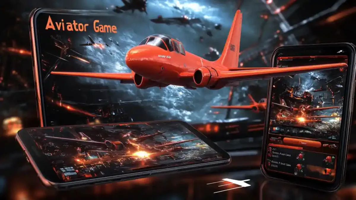 Red airplane flying upwards on a dark background representing Aviator gameplay